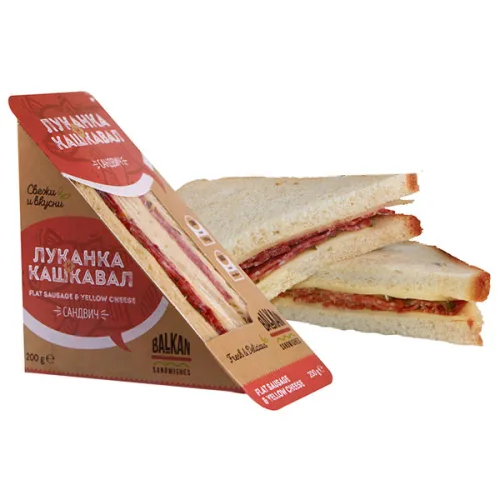 Сандвич с луканка и кашкавал Balkan 200гр. триъгълен - Balkan