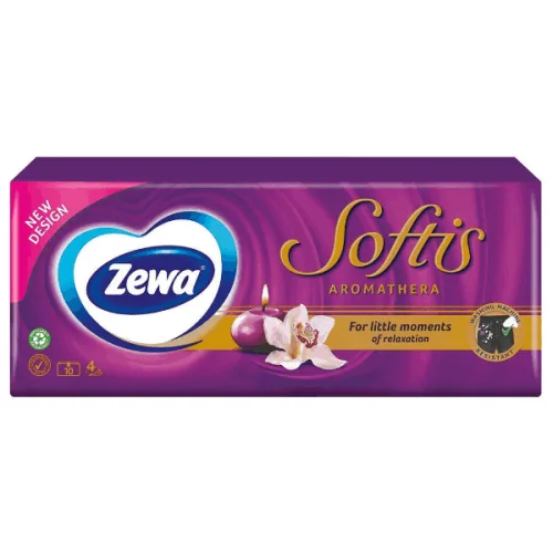 Носни кърпички Zewa Softis aromathera 10бр. - Zewa
