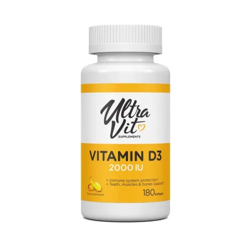 UltraVit Vitamin D3 2000 - Витамин D, Разфасовка 180 sgels - VPLab