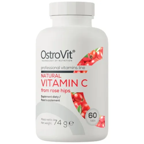 Vitamin C From Rose Hips / 700 mg Natural Vitamin C / 60 Таблетки, 60 дози - OstroVit