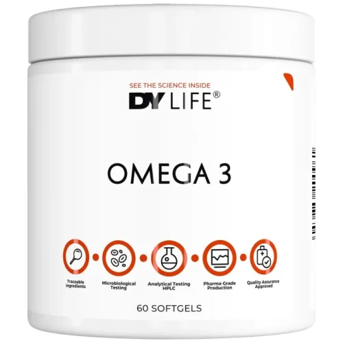 DY Life Omega 3 500 mg | with 10% EPA & 50% DHA (20 дози) / 60 Гел капсули - Dorian Yates Nutrition