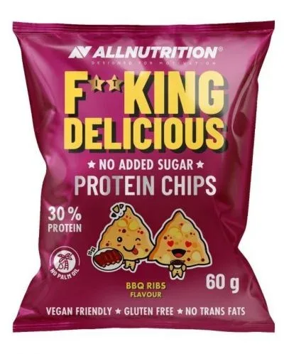 Fitking Delicious Protein Chips, ребърца, 60 g, AllNutrition - AllNutrition