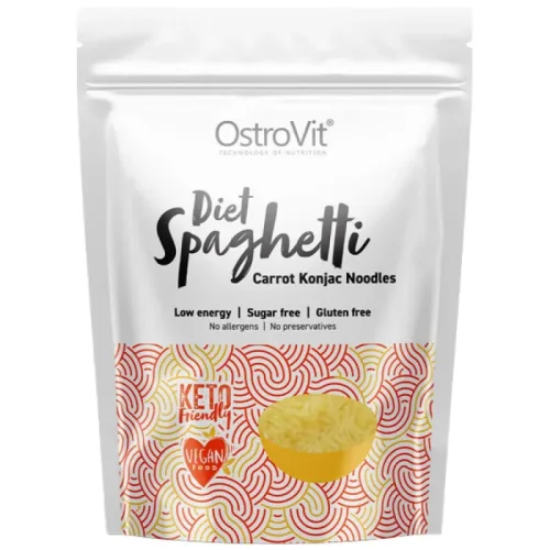 Diet Spaghetti + Carrot / Keto-Friendly Low-Calorie Konjac Noodles / 400 грама - OstroVit