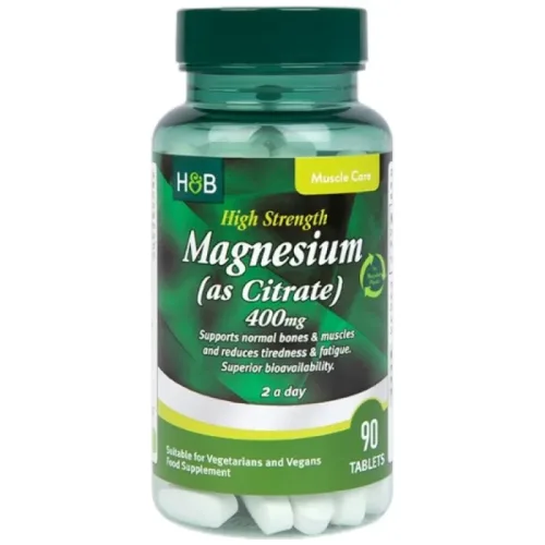 High Strength Magnesium Citrate 400 mg / 90 Таблетки, 45 дози - Holland And Barrett