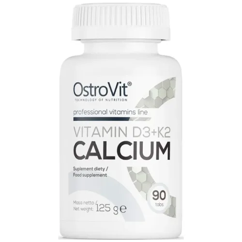 Vitamin D3 2000 + K2 100 mcg + Calcium (45 дози) / 90 Таблетки - OstroVit