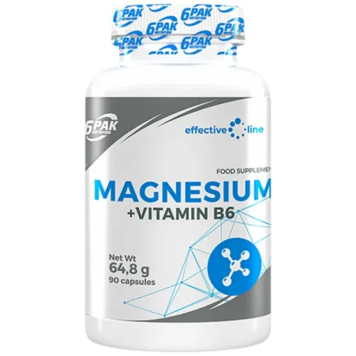 Magnesium + Vitamin B6 / 90 капсули, 45 дози - 6PAK Nutrition