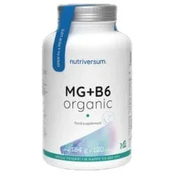 MG + B6 | Organic Magnesium + Vitamin B6 / 120 Таблетки, 120 дози - Nutriversum