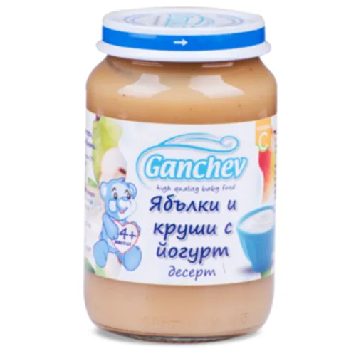 Ябълки и круши с йогурт Ганчев 190 гр. - Ганчев