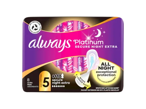 Дамски Превръзки Always Platinum Secure Night 8бр.