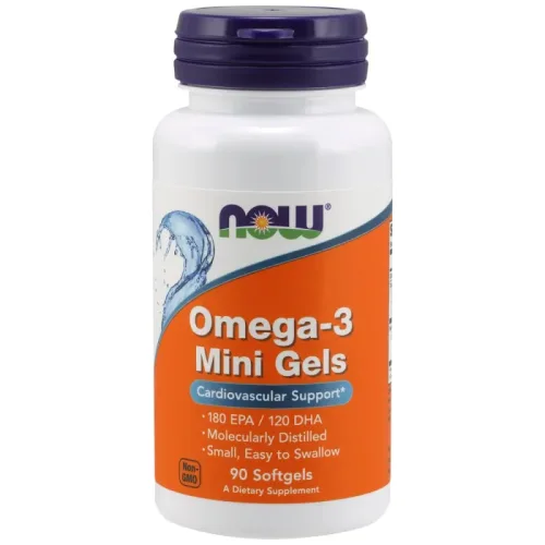 Omega-3 Mini Gels (45 дози) / 90 Гел капсули - NOW Foods