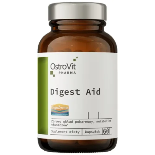 Digest Aid | with Enzymes, Herbs & Betaine HCL / 60 капсули, 60 дози - OstroVit