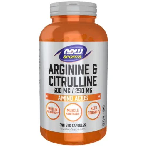 Arginine & Citrulline (240 дози) / 240 капсули - NOW Foods