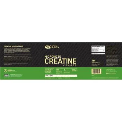 Микронизирана креатинова пудра без вкус / Micronized Creatine Powder Unflavored - Optimum Nutrition