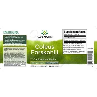 Coleus forskohlii 400 mg - Swanson