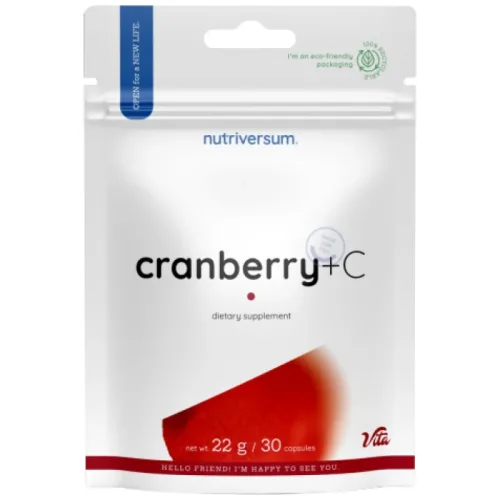 Cranberry Caps + Vitamin C / 30 капсули, 30 дози - Nutriversum