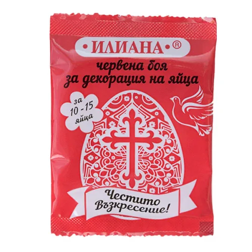 Боя за яйца 1 цвят червена Илиана
