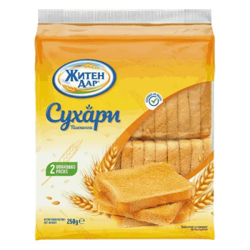 Сухари пшенични Житен Дар 250гр. - Житен дар
