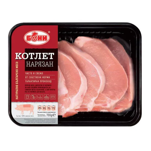 Свински котлет нарязан Бони 550гр.
