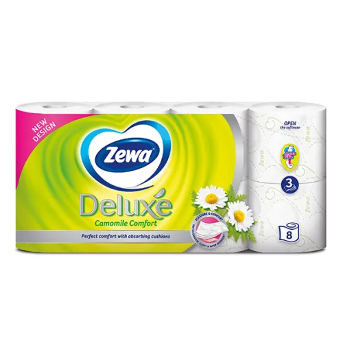 Тоалетна хартия Zewa Deluxe Camomile Comfort 8бр.