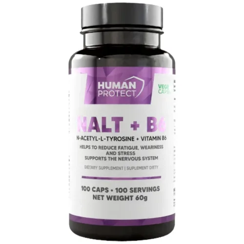 NALT + B6 | 500 mg N-Acetyl L-Tyrosine / 100 капсули, 100 дози - Human Protect