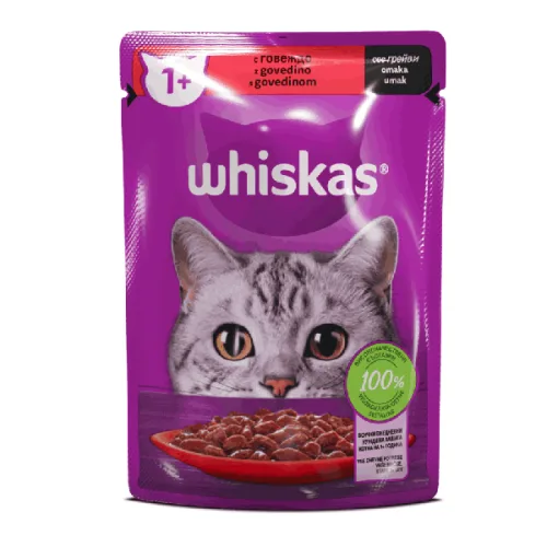 Whiskas с говеждо месо 85гр. - Whiskas