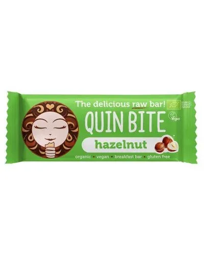 Био сурово барче, лешник, 30 g, Quin Bite - Quin Bite