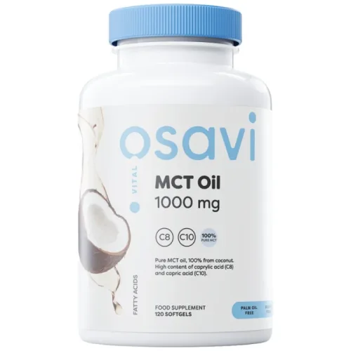 MCT Oil 1000 mg | C8 + C10 / 180 Гел капсули, 180 дози - Osavi