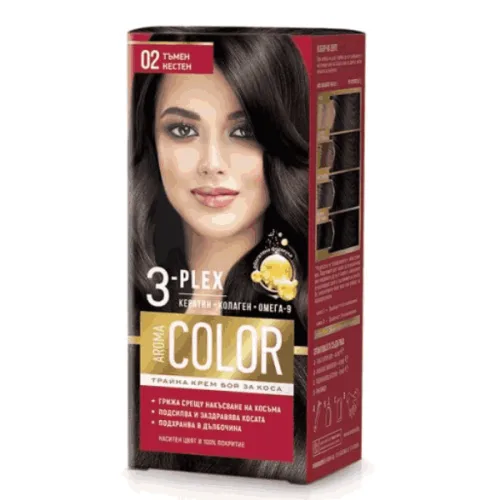 Боя за коса Aroma Color 02 Тъмен кестен
