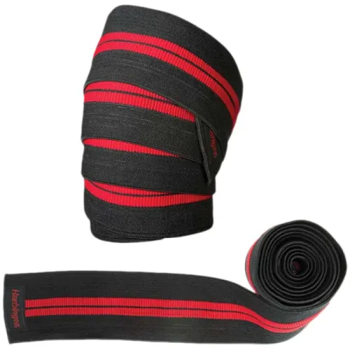 Бинтове за коляно Red Line Knee Wraps - Black/Red​ - Harbinger