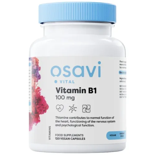 Vitamin B1 100 mg | Thiamine / 120 капсули, 120 дози - Osavi