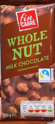 Млечен шоколад с цели лешници / Whole Nut Milk Chocolate with Roasted Hazelnuts - Fin Carre
