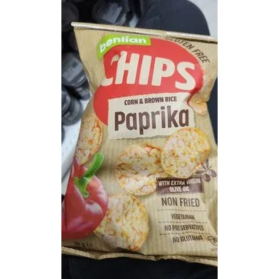 Чипс от царевица и кафяв ориз с паприка / Chips Corn & Brown Rice Paprika - benlian