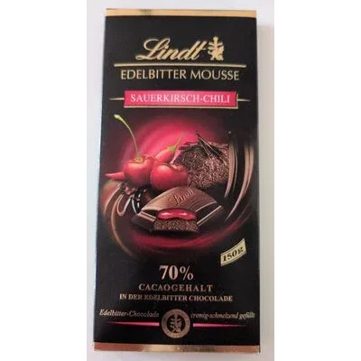 Тъмен шоколад с тъмен шоколадов мус и люта вишна - Lindt