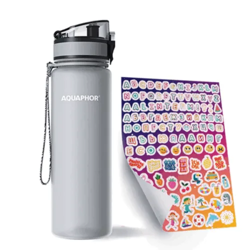 Бутилка Сити филтрираща Сива Aquaphor 500мл. - Aquaphor