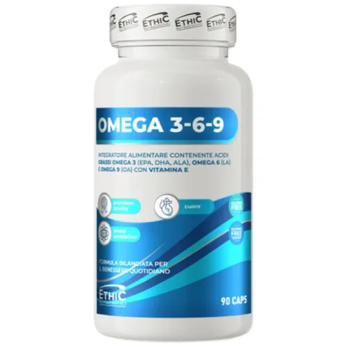 Omega 3-6-9 | Fish, Flaxseed, Sunflower & Vitamin E (30 дози) / 90 Гел капсули - EthicSport