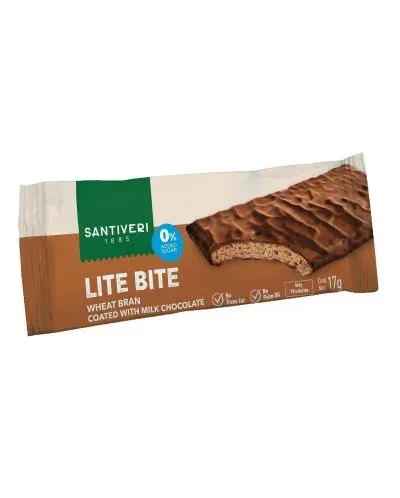 Шоколадово барче с млечен шоколад, 17 g, Santiveri - Santiveri