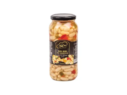 Боб Chef Is Бял Със Зеленчуци 540 Г Буркан