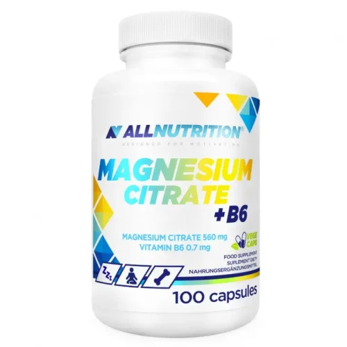 Magnesium Citrate + B6 - Магнезиев Цитрат + Витамин B6, Разфасовка 100 caps - Allnutrition
