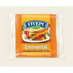 Топено сирене Ементал Fivepi слайс 120гр.