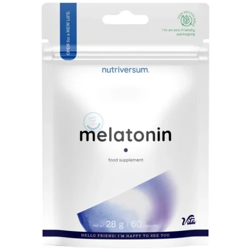 Melatonin 1 mg (30 дози) / 60 капсули - Nutriversum