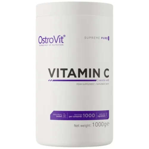 100% Vitamin C Powder / 1000 грама, 1000 дози - OstroVit