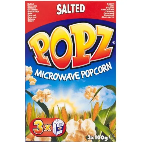 Пуканки за микровълнова с масло Popz 3x90гр.
