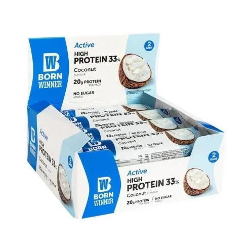 Active Protein Bar, кокос, 12 броя, Born Winner - Born Winner