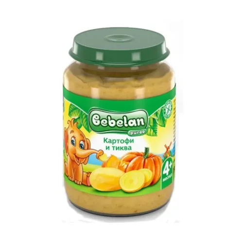 Пюре моркови с картофи и тиква 4+месеца Bebelan 190гр. - Bebelan
