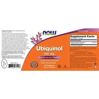 Ubiquinol 100 mg - NOW