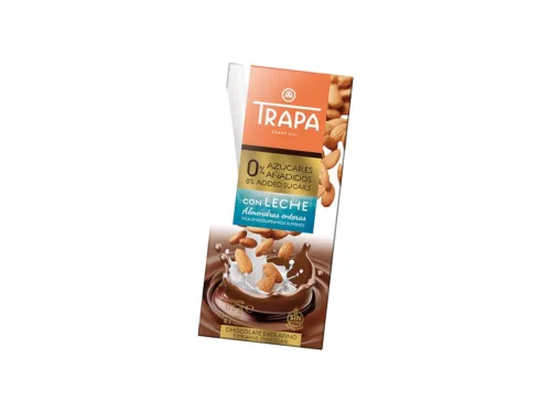 Шоколад Trapa Млечен с Бадем 20% 175гр Без Захар