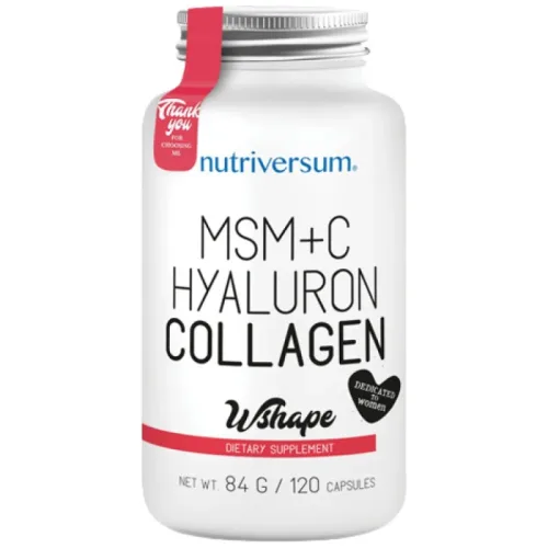 Collagen, Hyaluron, MSM + Vitamin C / 120 капсули, 60 дози - Nutriversum