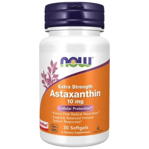Astaxanthin 10 mg Extra Strength (30 дози) / 30 Гел капсули - NOW Foods