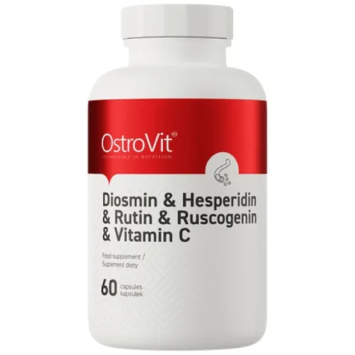 Diosmin + Hesperidin + Rutin + Ruscogenin + Vitamin C (30 дози) / 60 капсули - OstroVit