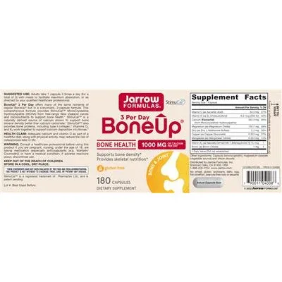 BoneUp 3 на ден / BoneUp 3 Per Day - Jarrow Formulas